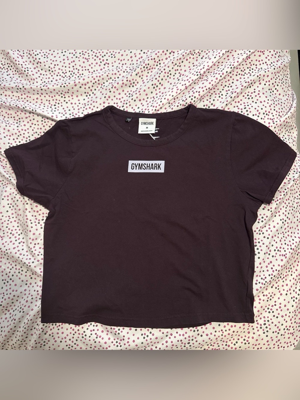 Gymshark Women's Logo Crop Tee in Plum